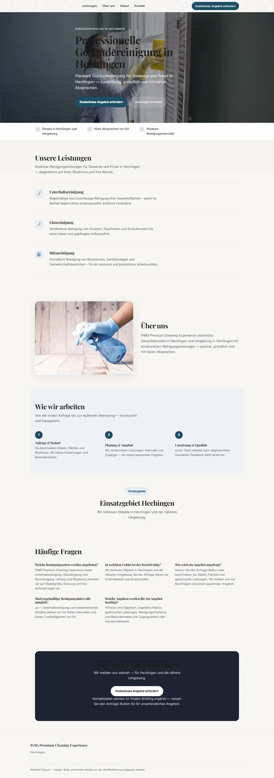 Cleaning Experience — Tablet-Referenz